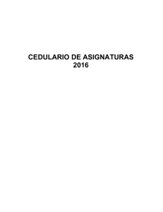 cedulario de asignaturas 2016 - Universidad Central de Chile