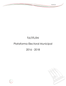 TULTITLÁN Plataforma Electoral Municipal 2016 - 2018
