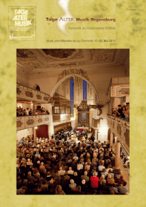Ausführliches Programm der Tage Alter Musik Regensburg 2013