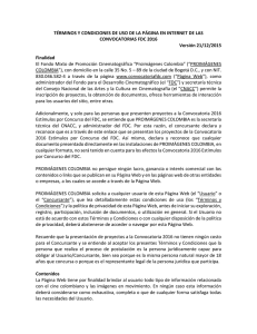 Términos y Condiciones - convocatoria fdc 2016