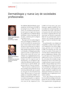 Dermatólogos y nueva Ley de sociedades profesionales