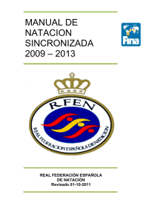 MANUAL DE NATACION SINCRONIZADA 2009 – 2013