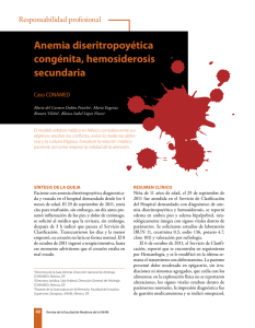Anemia diseritropoyética congénita, hemosiderosis secundaria