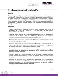 11.- Dirección de Organización - Instituto Electoral del Estado de
