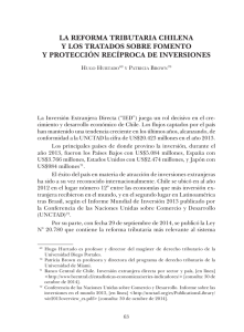 la reforma tributaria chilena y los tratados sobre fomento y