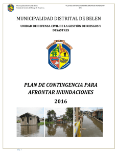 PLAN DE CONTINGENCIA PARA AFRONTAR INUNDACIONES 2016