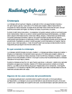 Crioterapia - RadiologyInfo.org