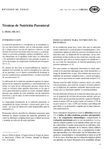 Técnicas de Nutrición Parenteral - Asociación Colombiana de Cirugía