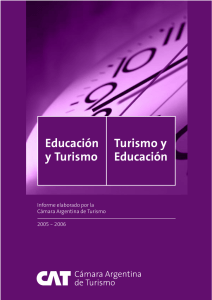 Turismo y Educación. - Cámara Argentina de Turismo
