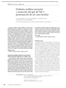 Diabetes mellitus neonatal y mutación del gen KCNJ11