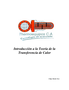 Introducción a la Teoría de la Transferencia de Calor