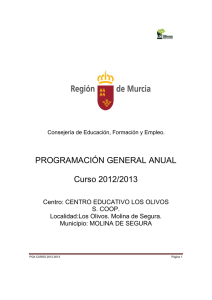 PROGRAMACIÓN GENERAL ANUAL Curso 2012/2013