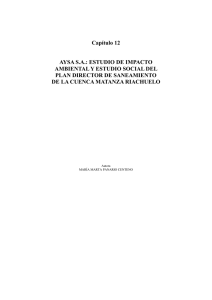 Capítulo 12 AYSA S.A.: ESTUDIO DE IMPACTO AMBIENTAL Y