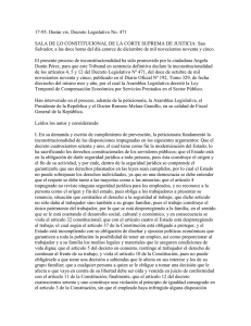 17-95. Durán vrs. Decreto Legislativo No. 471 SALA DE LO