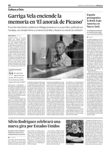 Garriga Vela enciende la memoria en `El anorak de Picasso`