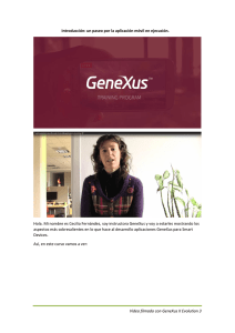 Video filmado con GeneXus X Evolution 3