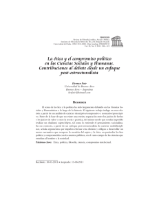 La ética y el compromiso político en las Ciencias Sociales y
