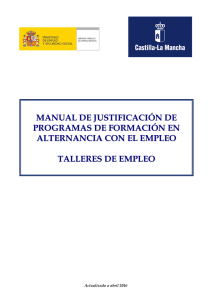 Manual de Justificación. Formación y Empleo 2015