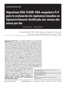 Algoritmos FDA-TLOVR, FDA-snapshot o P=F para la evaluación de