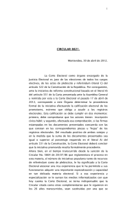 circular &ndash; reglamento