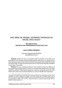 pdf Diez años de prueba. Estrenos teatrales en Avilés (2001