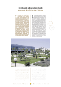 Presentación de la Universidad de Alicante