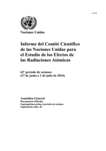 Informe del Comité Científico de las Naciones Unidas para el