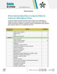 Ofertas laborales disponibles en la Agencia Pública de