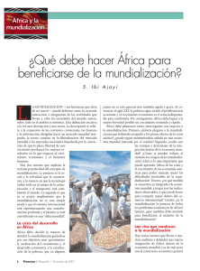 ¿Qué debe hacer África para beneficiarse de la mundialización