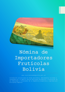 nomina de importadores de bolivia