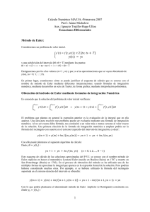 1 Calculo Numérico MA33A.-Primavera 2007 Prof.: Jaime Michelow