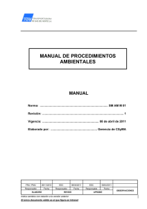 manual de procedimientos ambientales