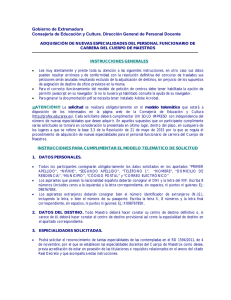 Gobierno de Extremadura Consejería de Educación y