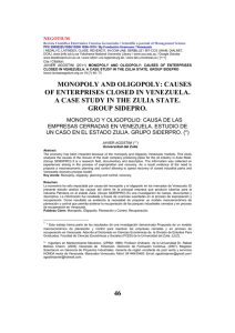 causes of enterprises closed in venezuela. a