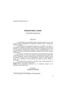 Radiactividad y Salud - Anales de la Real Academia Nacional de