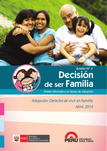 Decisión de ser Familia Boletín Informativo en Temas de Adopción