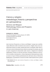 Ciencia y religión: metodología, historia y perspectivas en