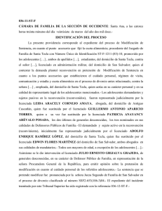 036-11-ST-F CÁMARA DE FAMILIA DE LA SECCIÓN DE OCCIDENTE