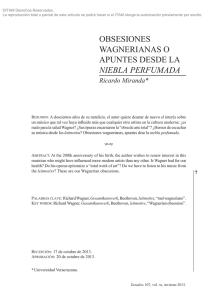 OBSESIONES wAGNERIANAS O APUNTES DESDE LA nIEbla