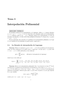 Interpolación Polinomial