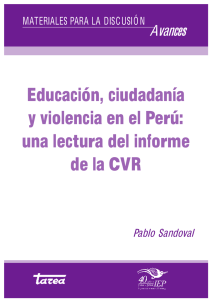 Educación, ciudadanía y violencia en el Perú: una lectura del