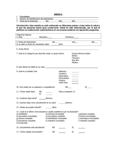 ANEXO A 1. Encuestador 2. Número de identificación del