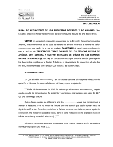 Inc. C1303008.M BUNAL DE APELACIONES DE LOS IMPUESTOS