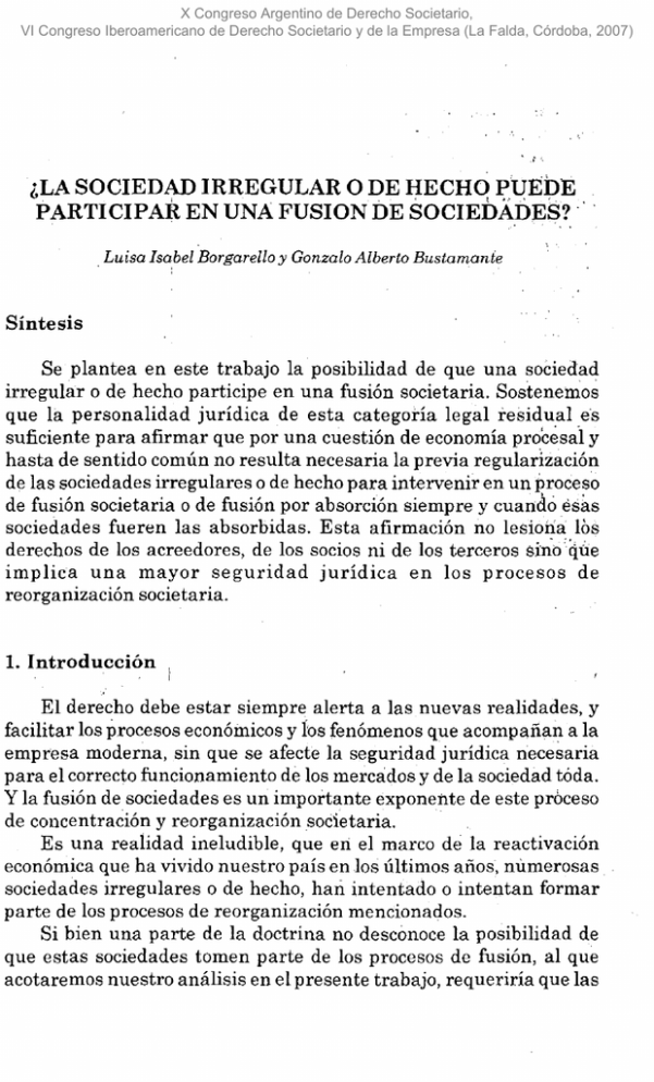 ¿LA SOCIEDAD IRREGULAR DE HECHO PUEDE