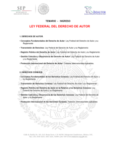 LEY FEDERAL DEL DERECHO DE AUTOR