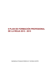 II PLAN DE FORMACIÓN PROFESIONAL DE LA RIOJA 2012