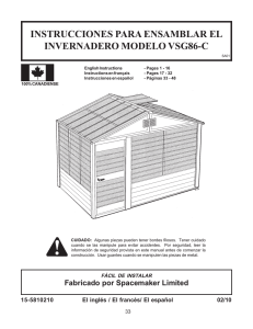 instrucciones para ensamblar el invernadero modelo