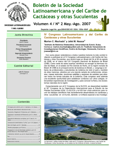 Boletín Vol 4 No 2 May - Ago 2007. - Instituto de Biología