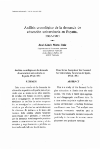 Análisis cronológico de la demanda de educación universitaria en