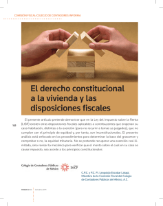 El derecho constitucional a la vivienda y las disposiciones fiscales